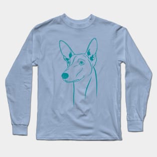 Pharaoh Hound (Light Olive and Teal) Long Sleeve T-Shirt